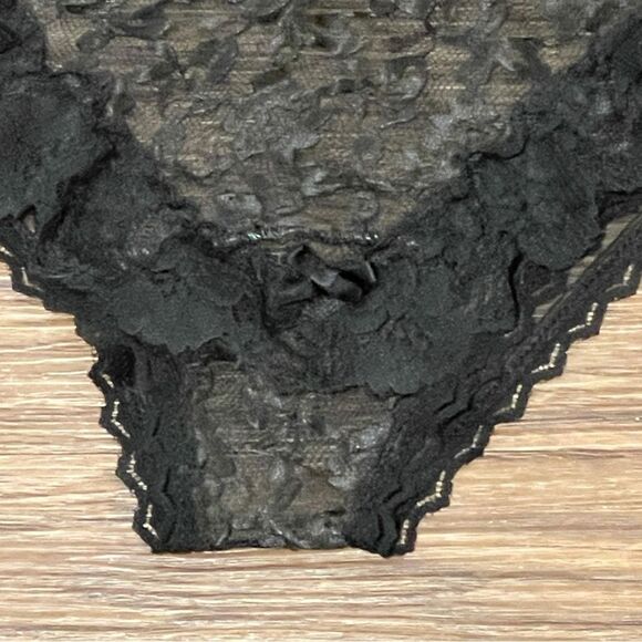 Vintage Stardust Intimates Sheer Lace Panty Black Size 6 - Picture 4 of 9